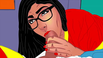 Mia Bertaruh Dengan Pantat Bulat Sempurnanya Dan Parodi Blowjob Intens Dalam Kartun