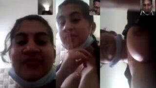 Perawat Nakal Pamer Payudara Saat Video Call Mesum Di Tempat Kerja