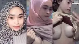 Hijab Merah Jambu Seksi Pamer Tubuh Mulus Menggoda