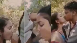 Istri Nakal Ngeblow Suami Di Luar Ruangan, Gaya India Bikin Panas